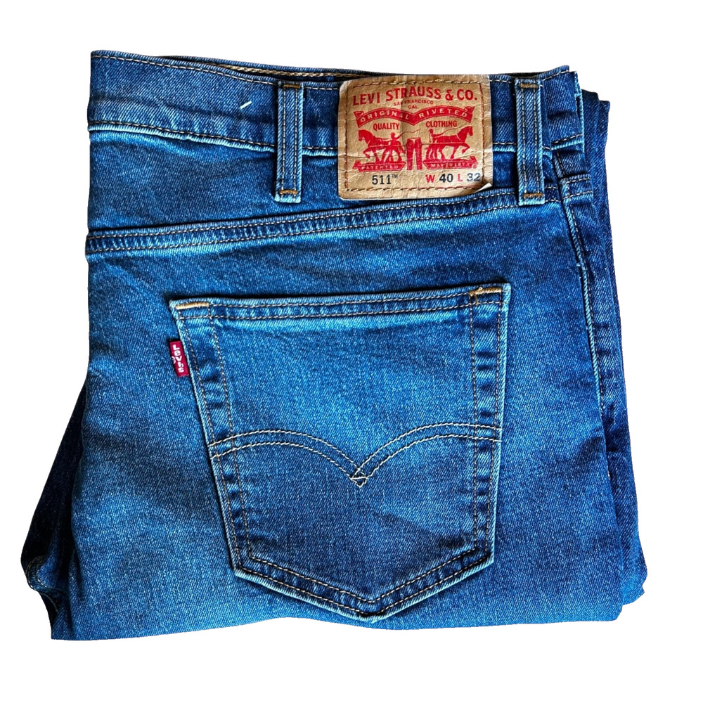 Levi's Men's 511 slim Fit Jeans Blue Size 40x32